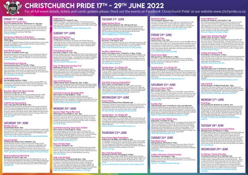 Chch Pride Programme 2022